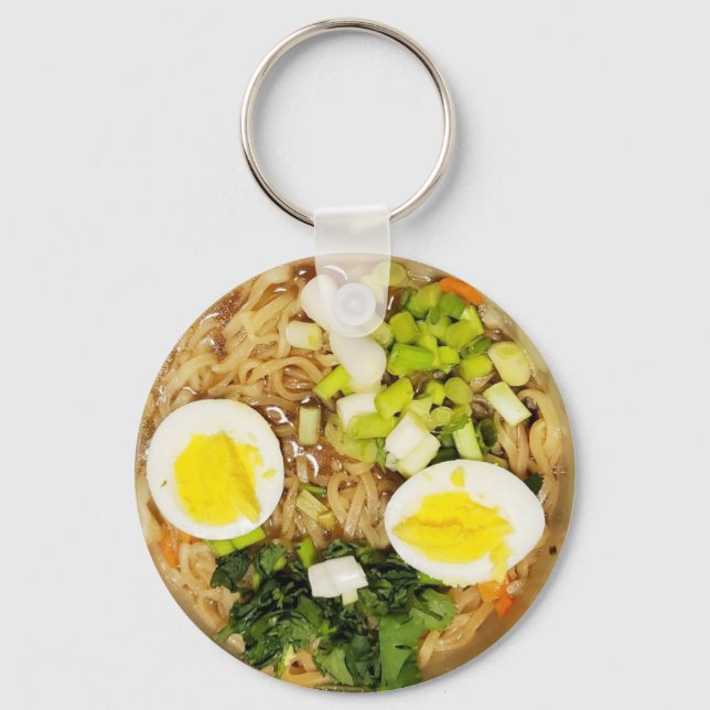 Chaveiro Noodles, Ramen Engraçado Foto De Sopa (Frente)