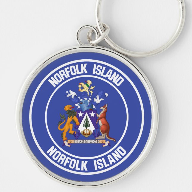 Chaveiro Norfolk Island Round Emblem (Frente)