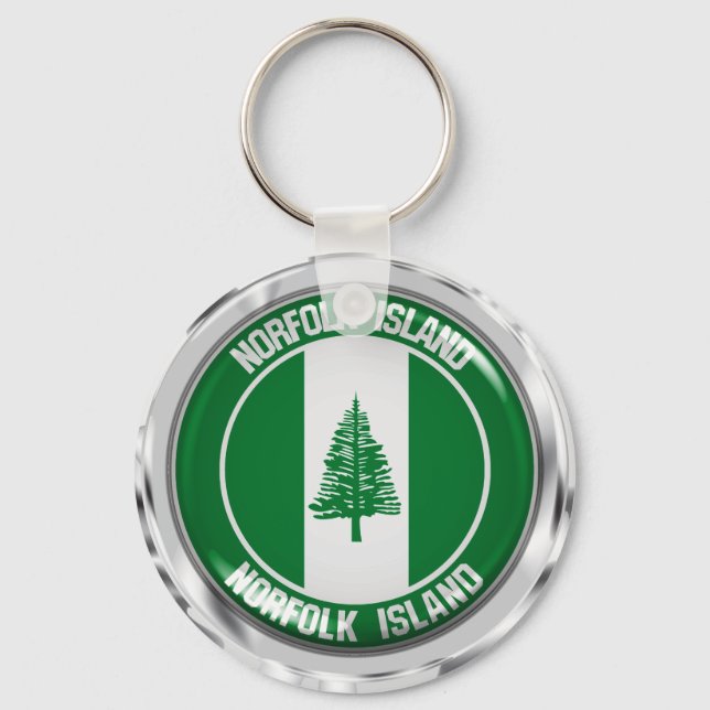 Chaveiro Norfolk Island Round Emblem (Frente)