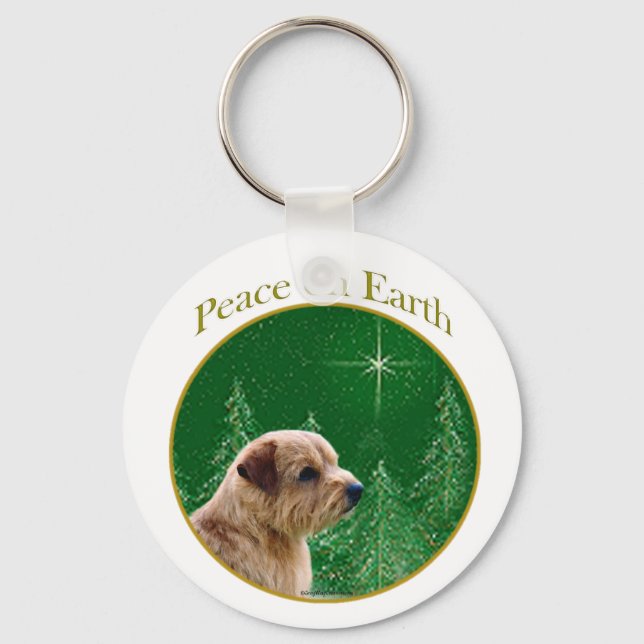 Chaveiro Norfolk Terrier Peace (Frente)