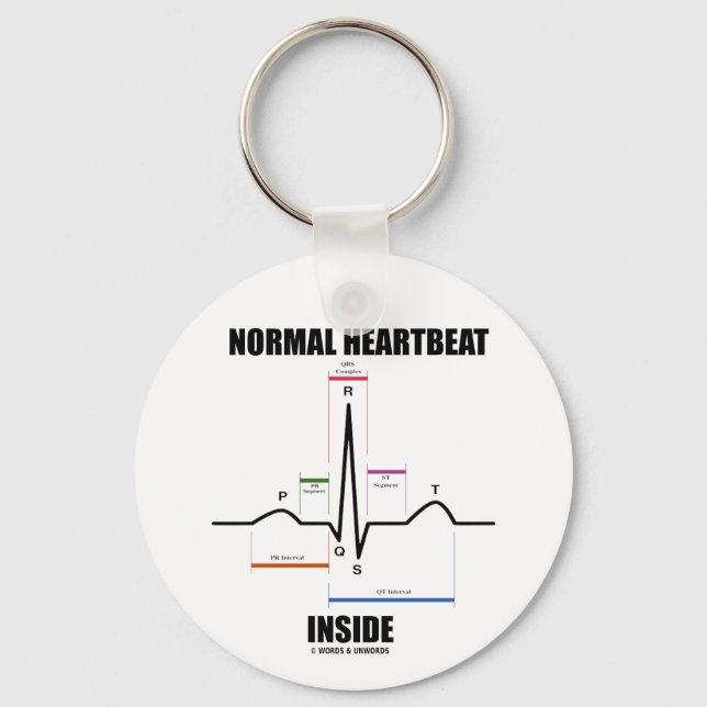 Chaveiro Normal Heartbeat Inside (ECG EKG) (Frente)