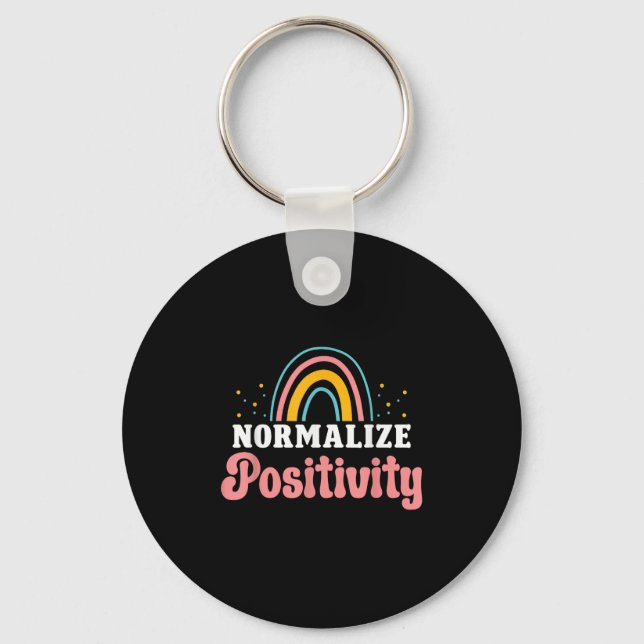 Chaveiro Normalize Sitivity Rainbow Funny Saying Motivation (Frente)
