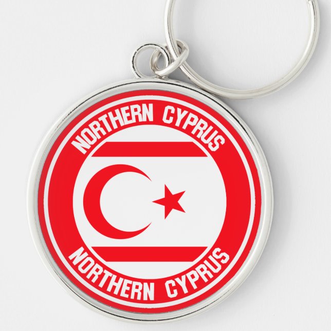 Chaveiro Norte Cyprus Round Emblem (Frente)