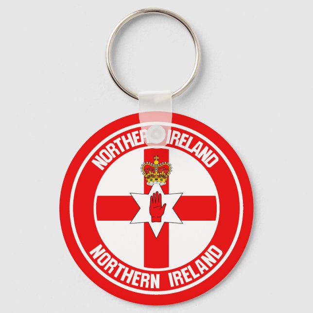 Chaveiro Norte Ireland Round Emblem (Frente)
