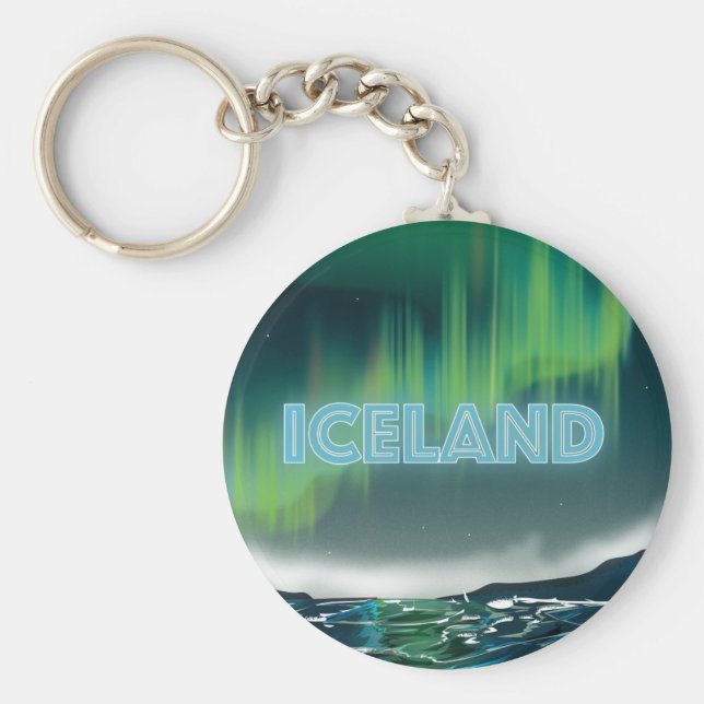 Chaveiro Norte islandês Luzes Viagem (Frente)