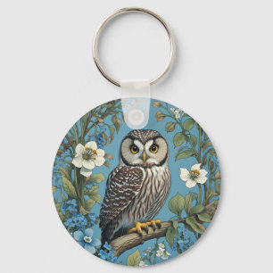 Chaveiro Norte Saw-Whet Owl William Morris Inspirado