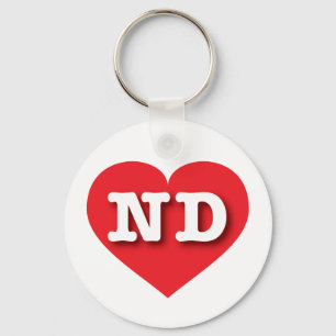 Chaveiro North Dakota Red Heart - Eu amo ND