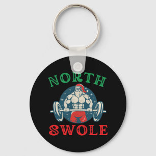 Chaveiro North Swole Engraçado Musculoso Papais noeis Natal