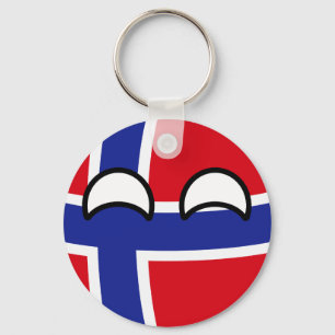 Chaveiro Noruega Geeky de tensão engraçada Countryball