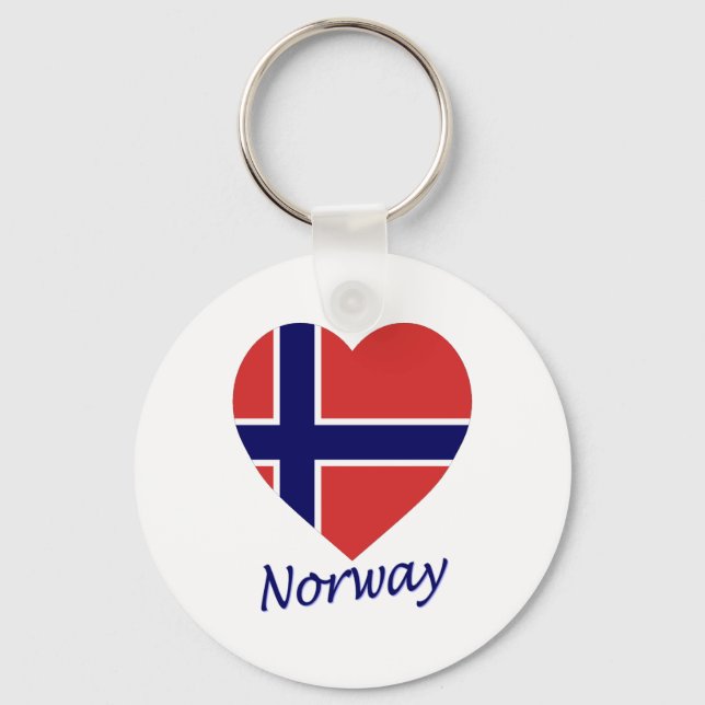 Chaveiro Norway Flag Heart (Frente)