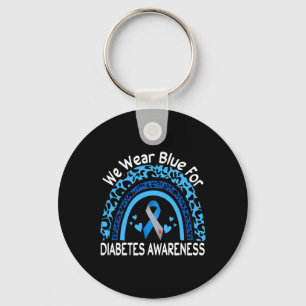 Chaveiro Nós Vestimos Azul Para A Consciência Da Diabetes L
