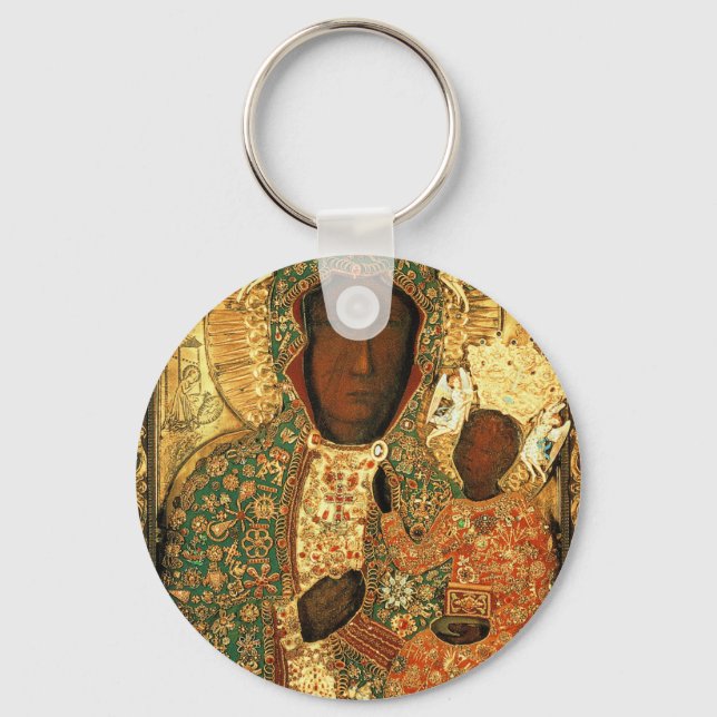 Chaveiro Nossa Senhora de Czestochowa Madona Negra presente (Frente)