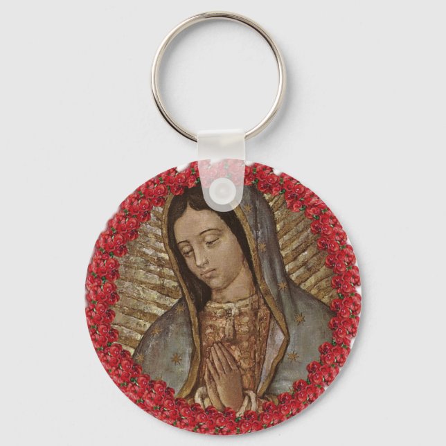 CHAVEIRO NOSSA SENHORA DE GUADALUPE COM ROSAS ESPANHOL (Frente)