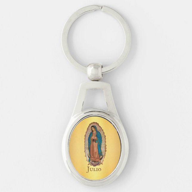 Chaveiro Nossa Senhora de Guadalupe, México, Dourada católi (Frente)