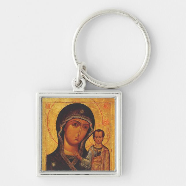 Chaveiro Nossa Senhora de Kazan Ícone Ortodoxo (Frente)