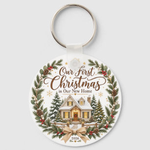 Chaveiro Nosso Primeiro Natal em Nossa Nova Casa 2026 Enfei