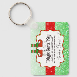 Chaveiro Nota de Elf de Natal da Chave Mágica dos papais no