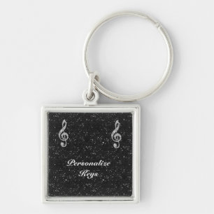 Chaveiro Nota Musical Diamantada Glitzy Personalizada