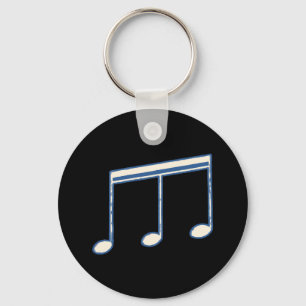 Chaveiro nota musical simples branca