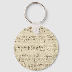 Chaveiro Notas de música antigas - Chopin Music Sheet