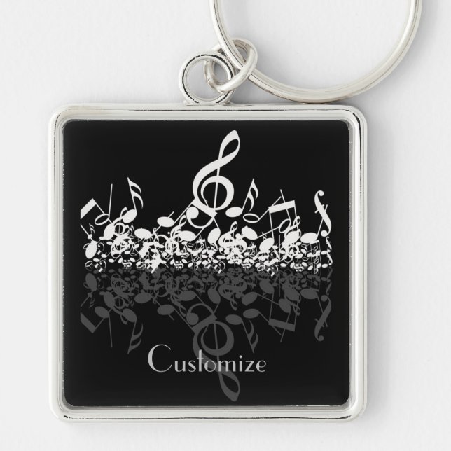 Chaveiro Nothin' But Treble White Music Notes Key Chain (Frente)
