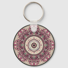 Chaveiro Nouveau Floral Mandala