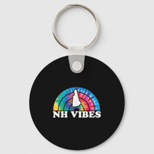 Chaveiro Nova Hampshire Tie Dye Arco-íris _ Nh Vibração de