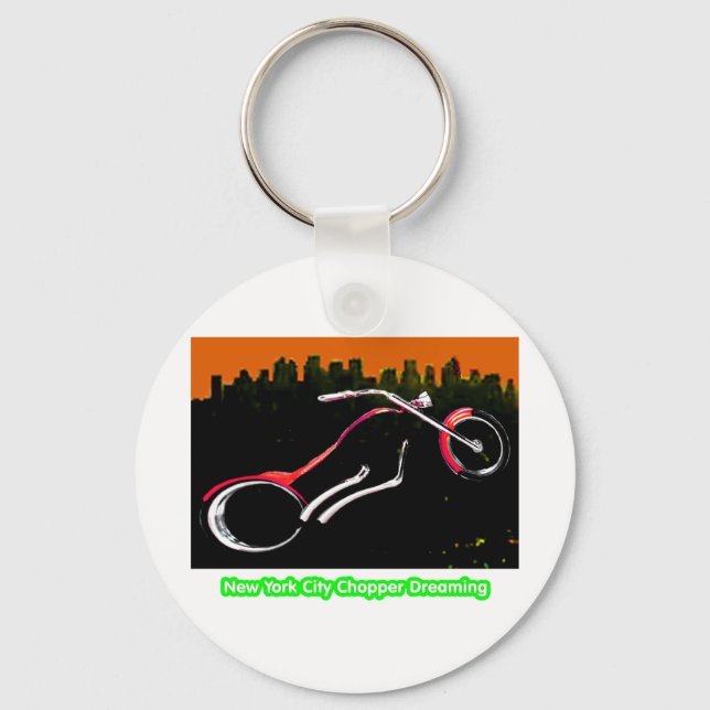 Chaveiro Nova Iorque Chopper Dreaming Red Transp jGibney (Frente)
