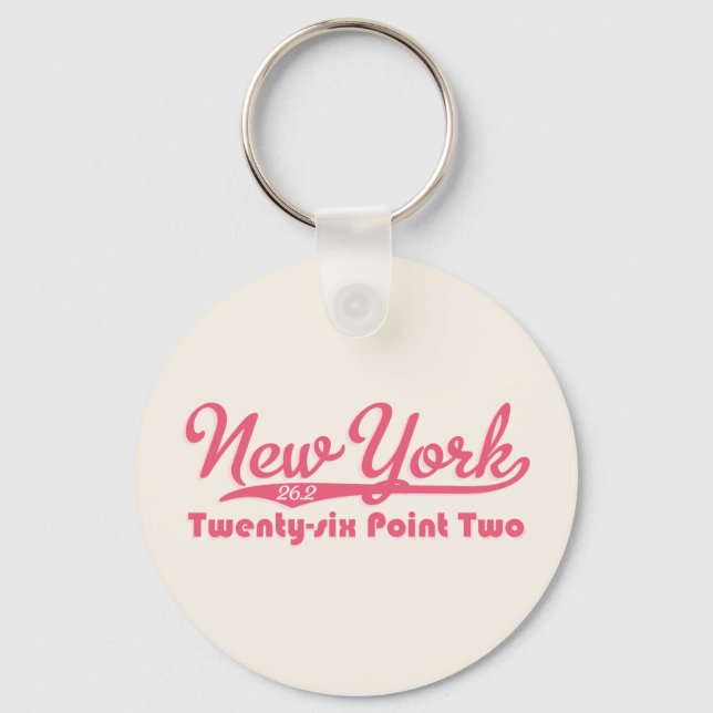 Chaveiro Nova York 26.2 Pink Maratrhon Key Chain (Frente)