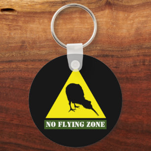 Chaveiro Nova Zelândia, Kiwi Bird & No Flying Zone /Aotear