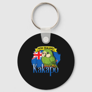 Chaveiro Nova Zelândia salve o kakapo adorável passarinho f