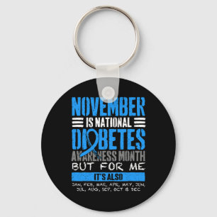 Chaveiro Novembro é consciência da diabetes azul