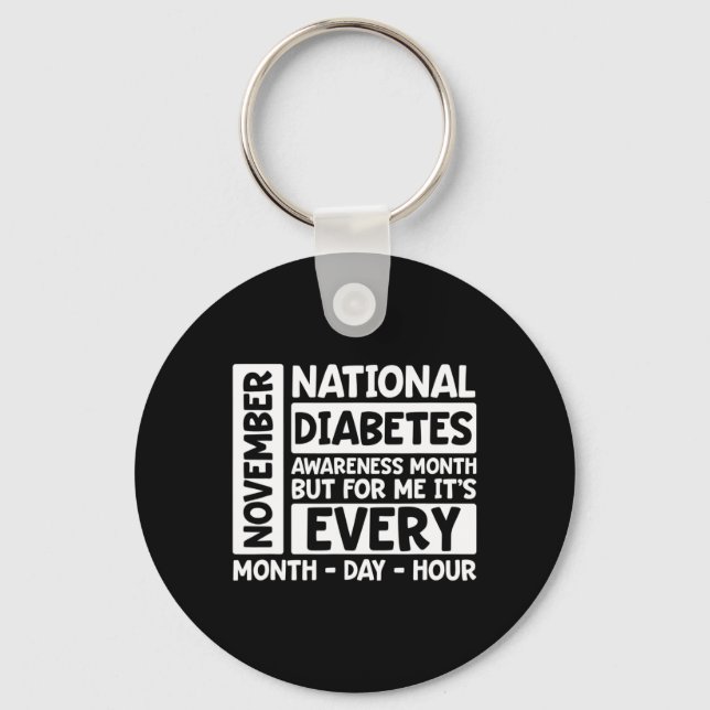 Chaveiro Novembro mês de diabetes nacional (Frente)