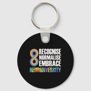 Chaveiro Novidade Neurodiversidade Rainbow Infinity Autism