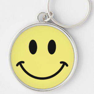 Chaveiro novo anel sorridente de chave de tendência
