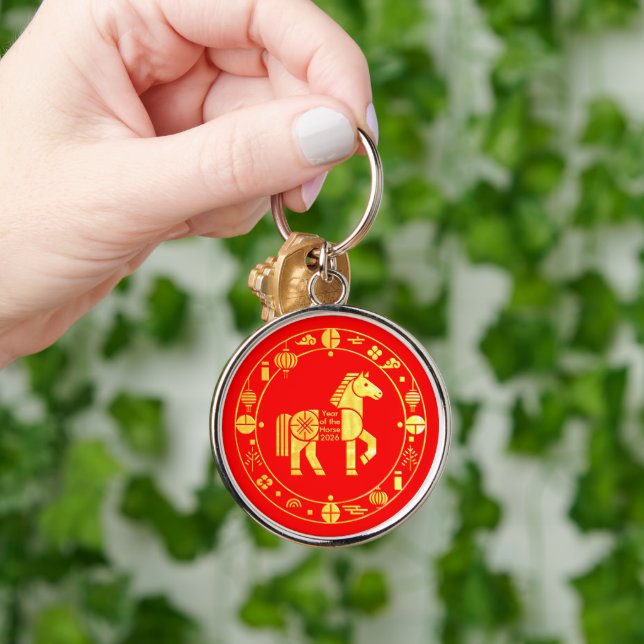 Chaveiro Novo ano chinês Dourado 2026 (Mão)