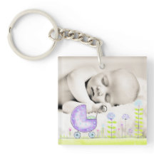 Novo Bebê Adicione sua própria foto de lado duplo