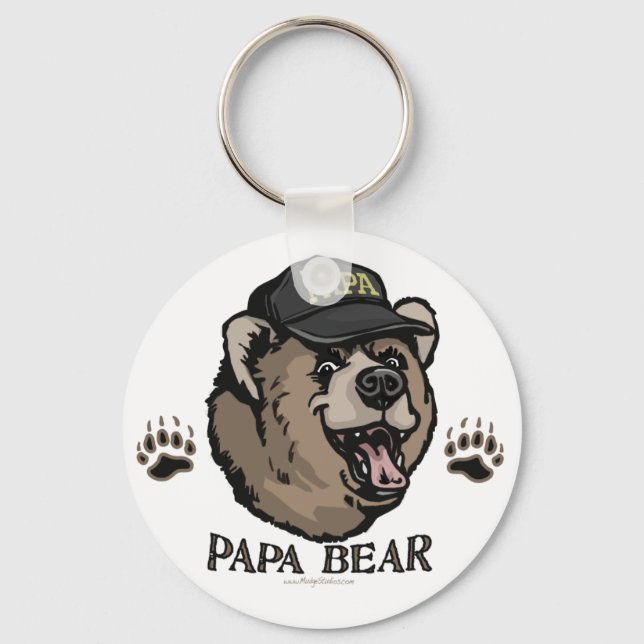 Chaveiro Novo Dia de os pais Papá Urso (Frente)