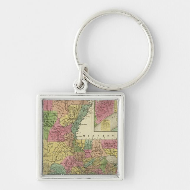 Chaveiro Novo Mapa Da Louisiana 2 (Frente)