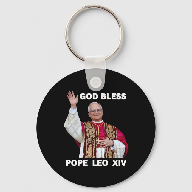 Chaveiro Novo Papa Leão Xiv presentes católicos Merch Souve (Frente)