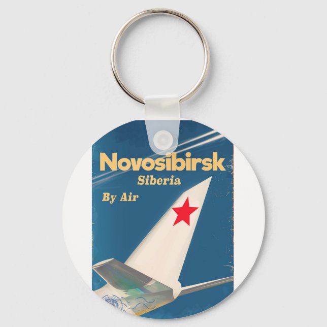 Chaveiro Novosibirsk Siberia soviet union poster (Frente)