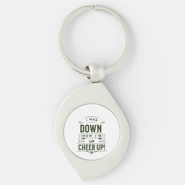 CHAVEIRO NOW I'M UP CHEER UP METAL KEYCHAIN  (Frente)