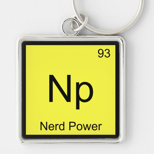 Chaveiro Np - Camiseta Símbolo de Elemento Químico Nerd Pow (Frente)