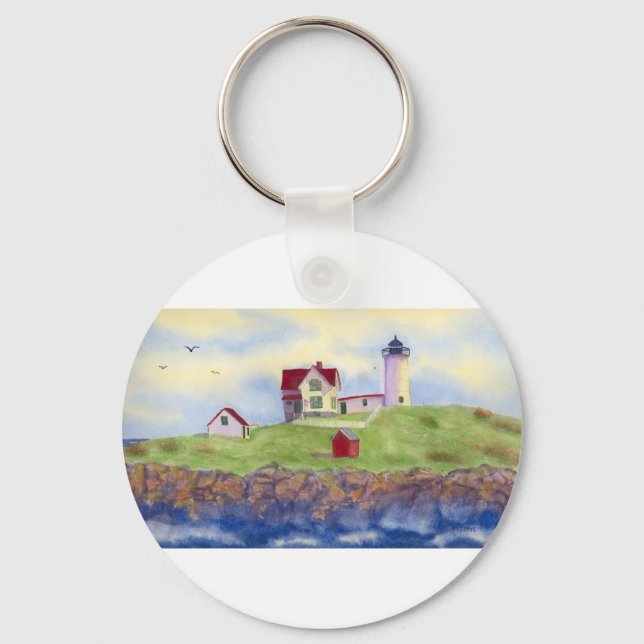 Chaveiro Nubble Light House York Maine (Frente)