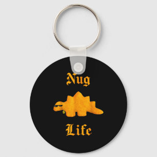 Chaveiro Nug Life Dinossauro Frango Empanado Divertido Retr