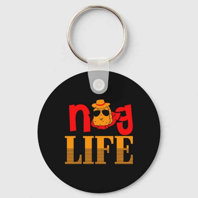 Chaveiro Nug Life Frango Nugget Engraçado  (Frente)