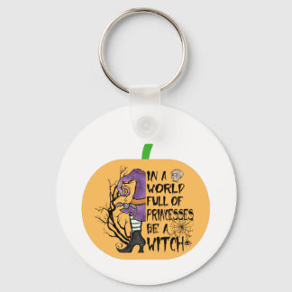 Chaveiro Num cheio mundial de princesas, seja bruxa