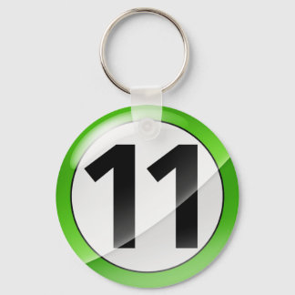Chaveiro Number 11 green Key Chain