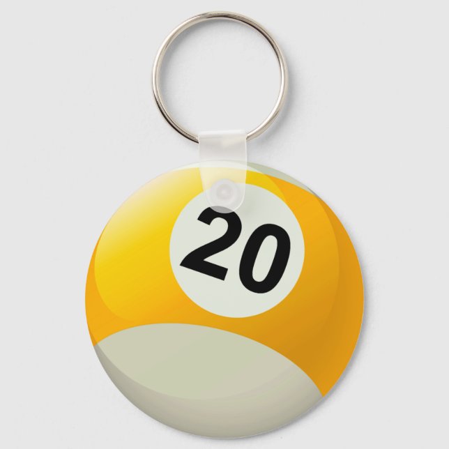 Chaveiro Number 20 Billiards Ball (Frente)