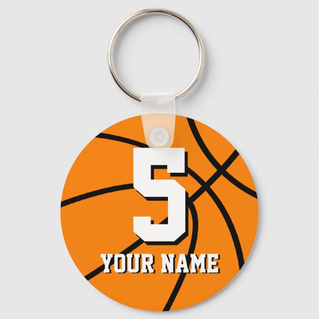 Chaveiro Number 5 basketball keychains | Personalizable (Frente)